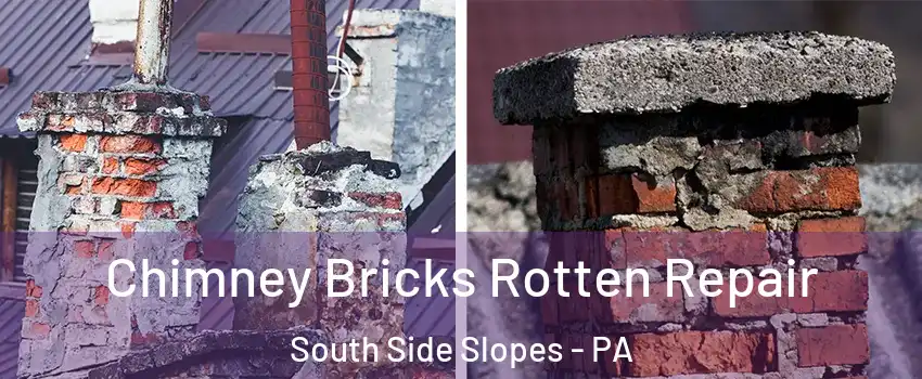 Chimney Bricks Rotten Repair South Side Slopes - PA