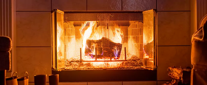 Mendota Hearth Landscape Fireplace Installation in Allentown, Pennsylvania