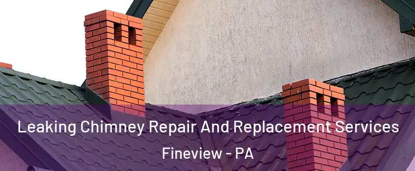Leaking Chimney Repair And Replacement Services Fineview - PA